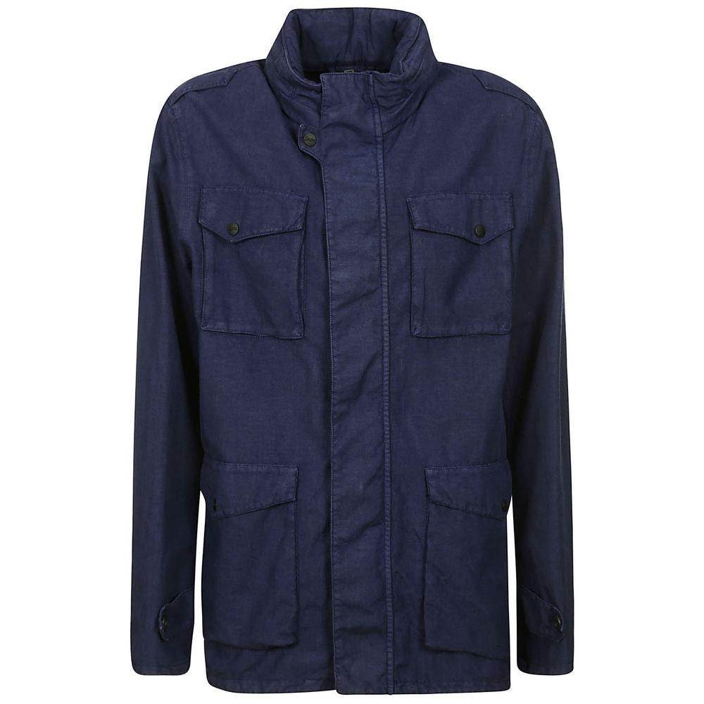 Herno Blue Linen Jacket Herno