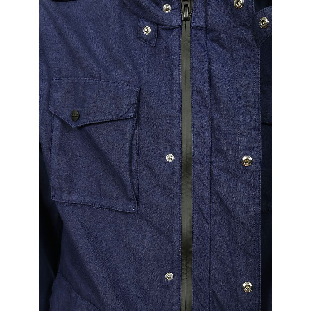 Herno Blue Linen Jacket Herno