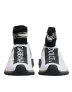Dolce & Gabbana White Black Sorrento Socks Sneakers Shoes - Eljoys Fashion 