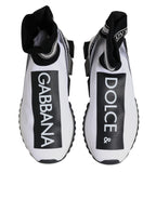 Dolce & Gabbana White Black Sorrento Socks Sneakers Shoes - Eljoys Fashion 