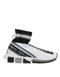 Dolce & Gabbana White Black Sorrento Socks Sneakers Shoes - Eljoys Fashion 