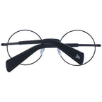 Yohji Yamamoto black metal glasses frames with sleek design and clear lenses, stylish accessories for modern eyewear fashion.