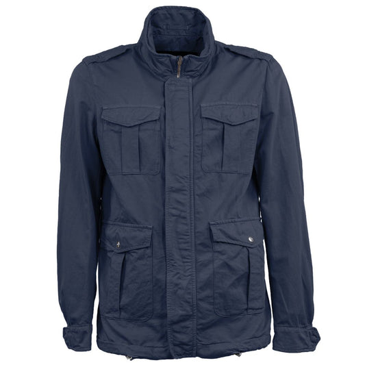 Herno Blue Cotton Jacket Herno