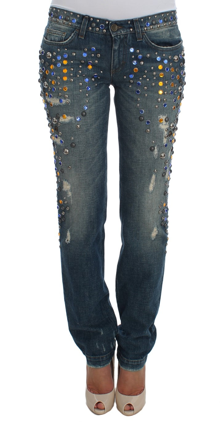 Dolce & Gabbana Crystal Embellished GIRLY Slim Fit Jeans Dolce & Gabbana