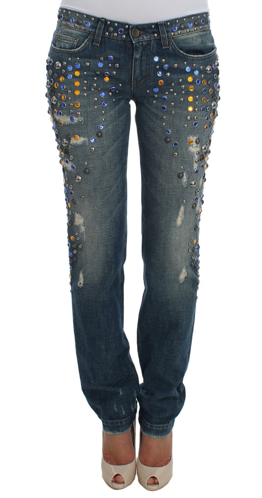 Dolce & Gabbana Crystal Embellished GIRLY Slim Fit Jeans Dolce & Gabbana