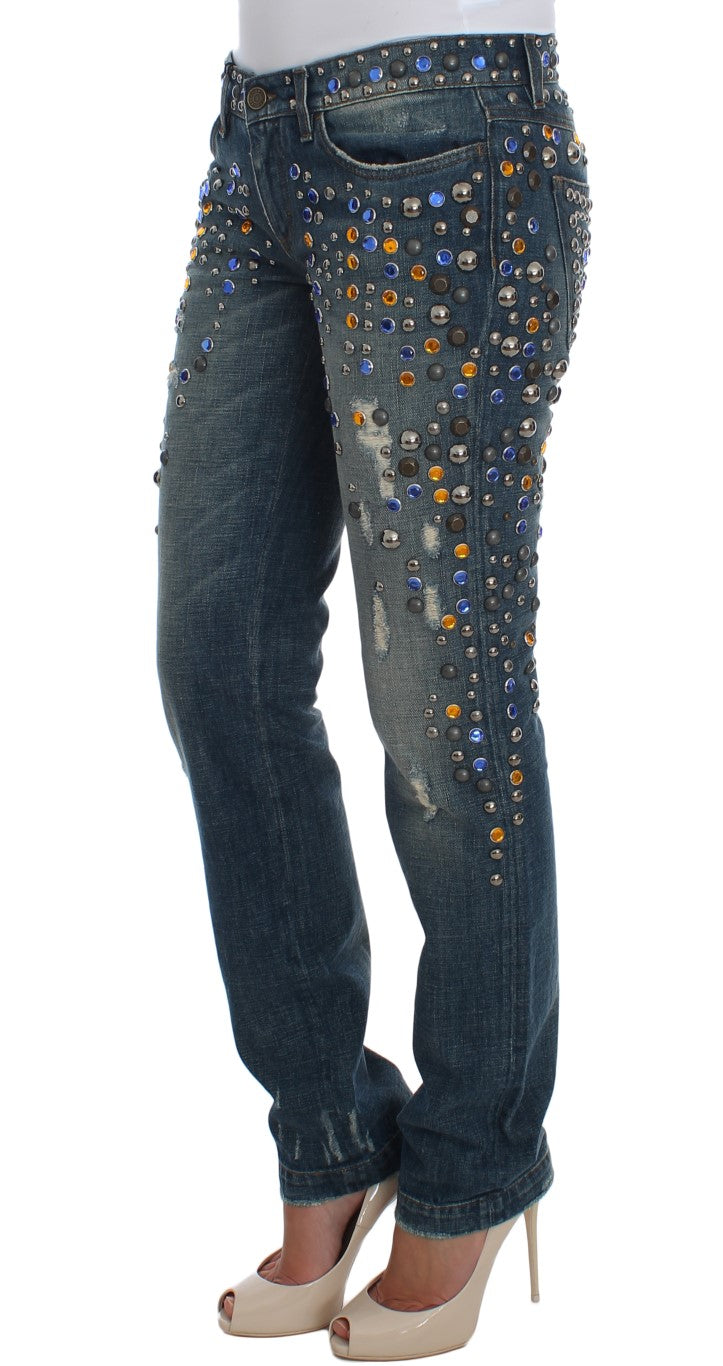 Dolce & Gabbana Crystal Embellished GIRLY Slim Fit Jeans Dolce & Gabbana