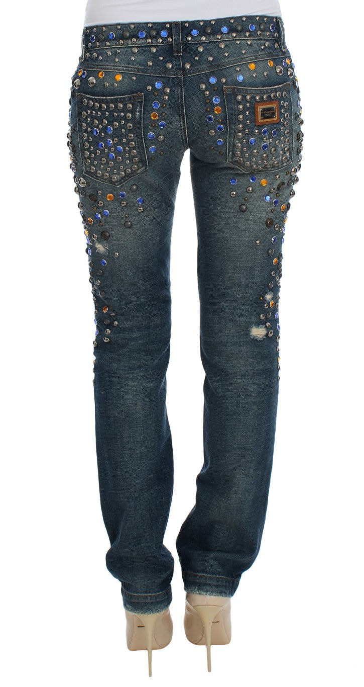 Dolce & Gabbana Crystal Embellished GIRLY Slim Fit Jeans Dolce & Gabbana