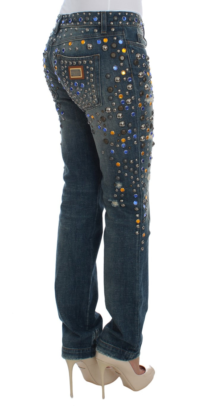 Dolce & Gabbana Crystal Embellished GIRLY Slim Fit Jeans Dolce & Gabbana