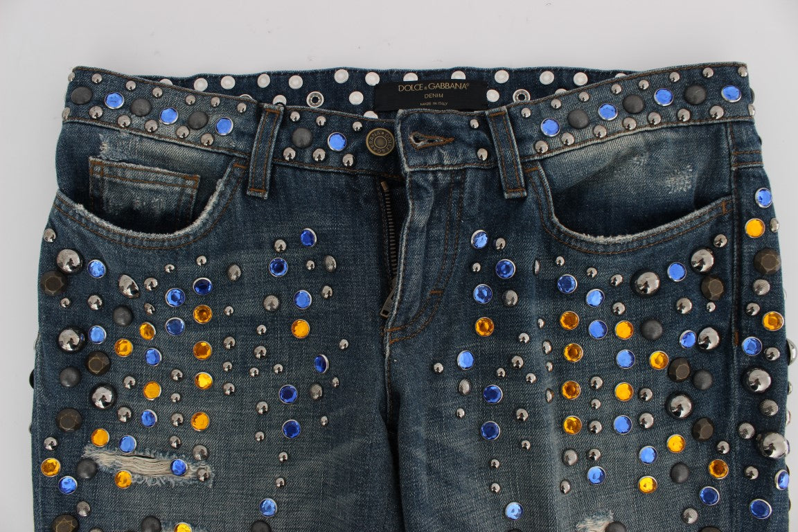 Dolce & Gabbana Crystal Embellished GIRLY Slim Fit Jeans Dolce & Gabbana