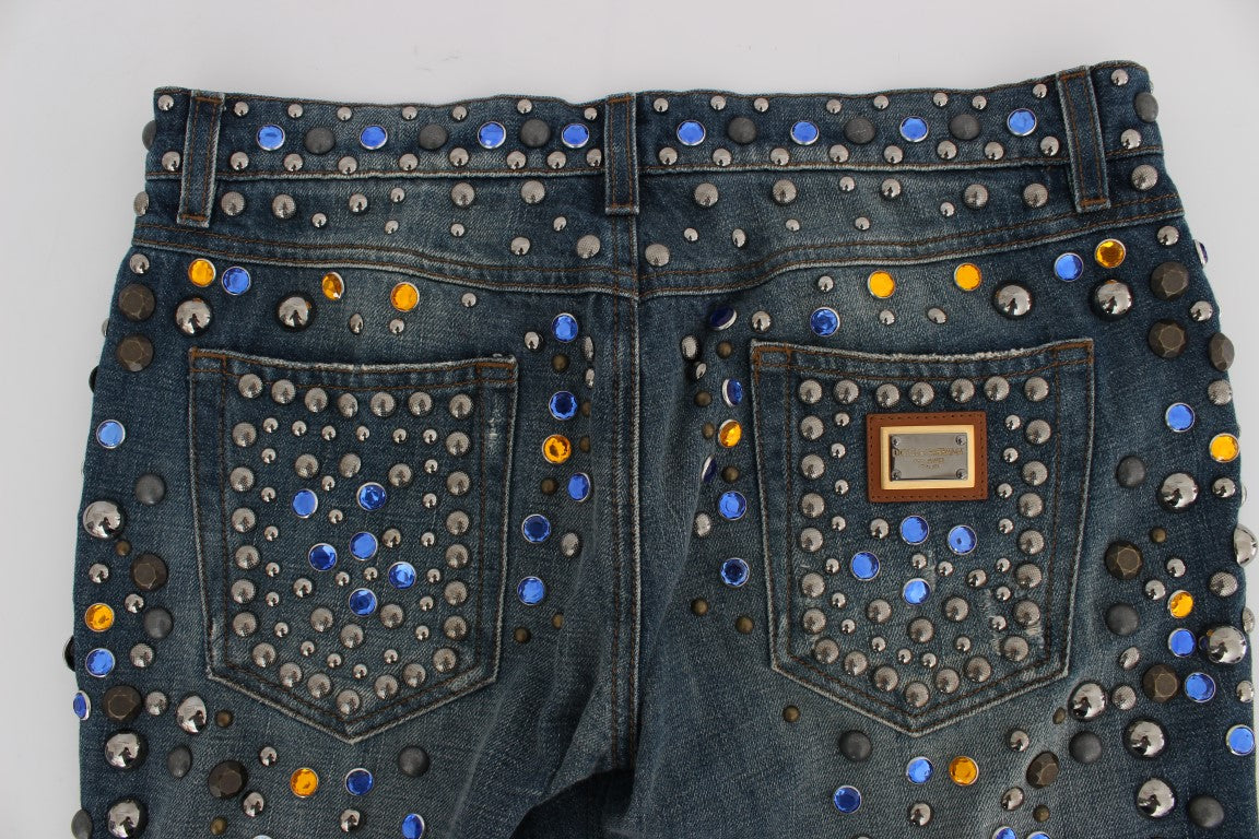 Dolce & Gabbana Crystal Embellished GIRLY Slim Fit Jeans Dolce & Gabbana