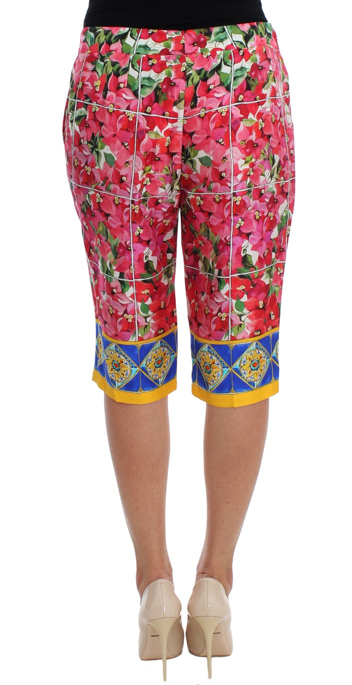 Dolce & Gabbana Multicolor Floral Knee Capris Shorts Pants Dolce & Gabbana