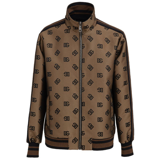 Dolce & Gabbana Bronze Polyester Jackets & Coat Dolce & Gabbana
