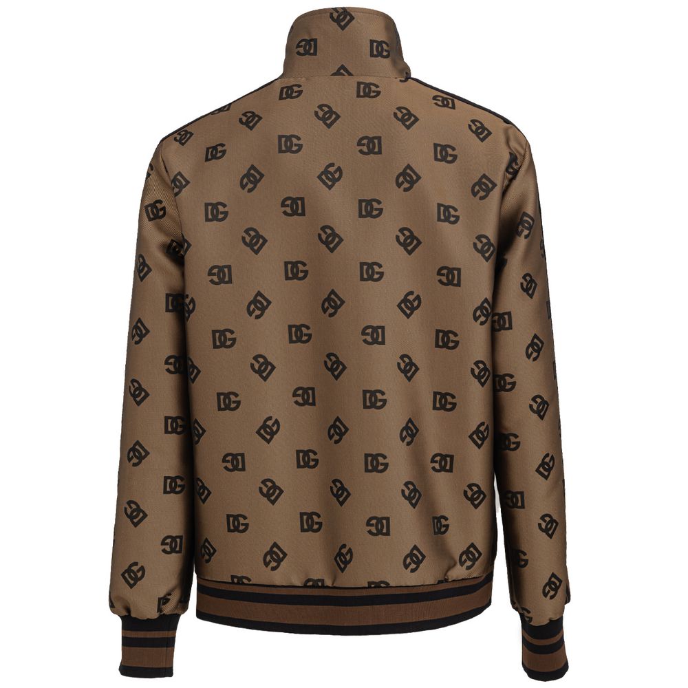 Dolce & Gabbana Bronze Polyester Jackets & Coat Dolce & Gabbana