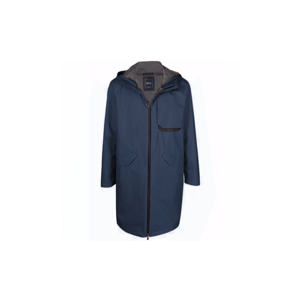 Herno Blue Nylon Jacket Herno