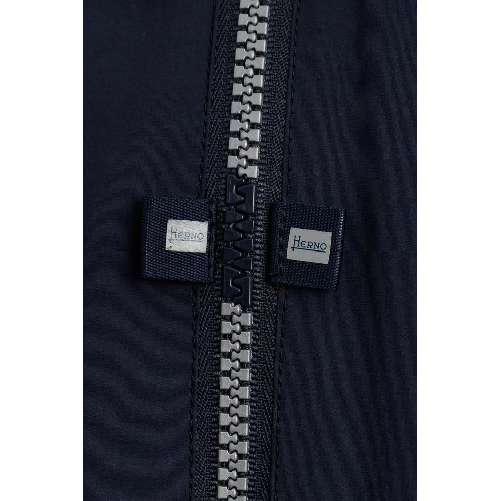 Herno Blue Nylon Jacket Herno