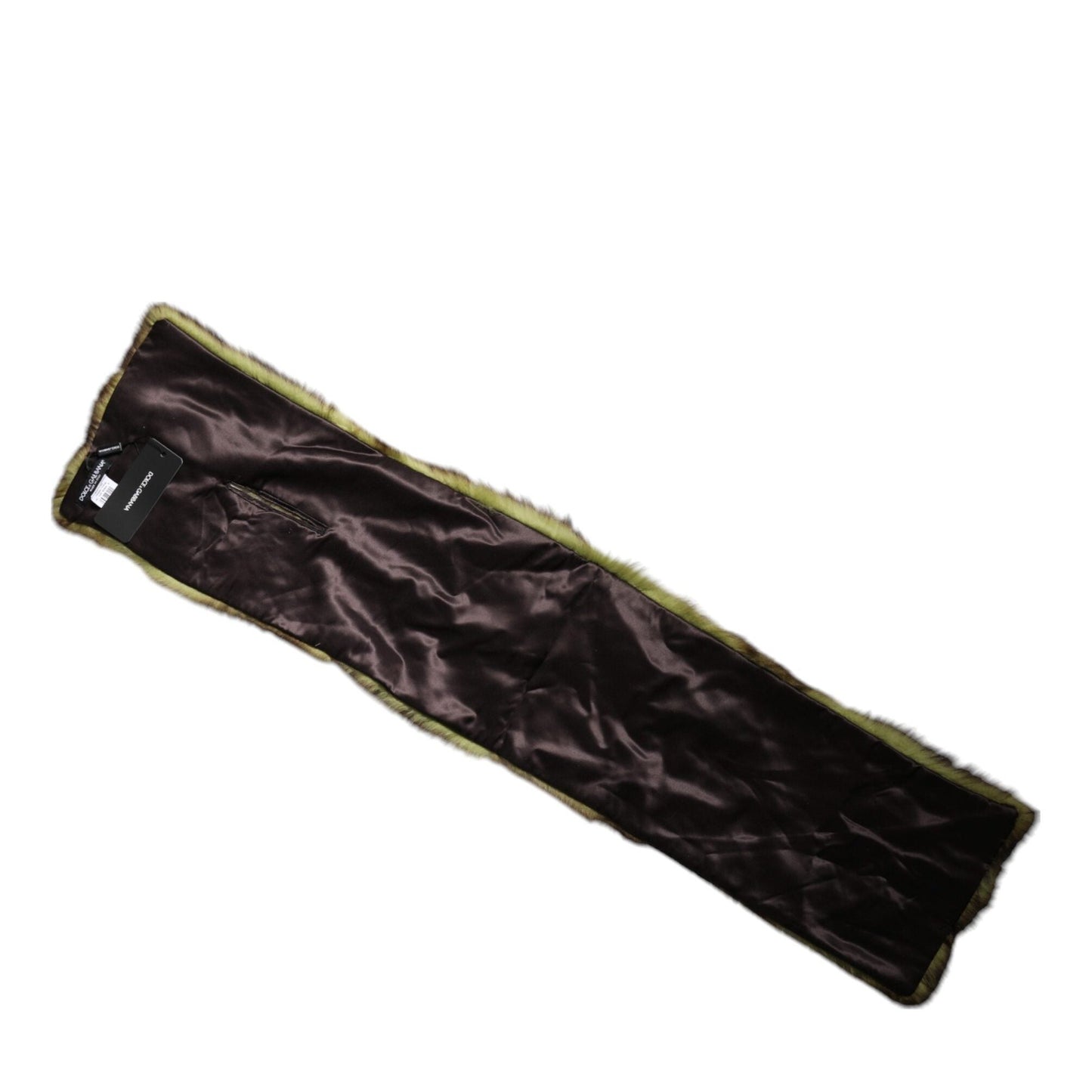 Dolce & Gabbana Multicolor Fur Shawl Neck Wrap Cover Collar Scarf
