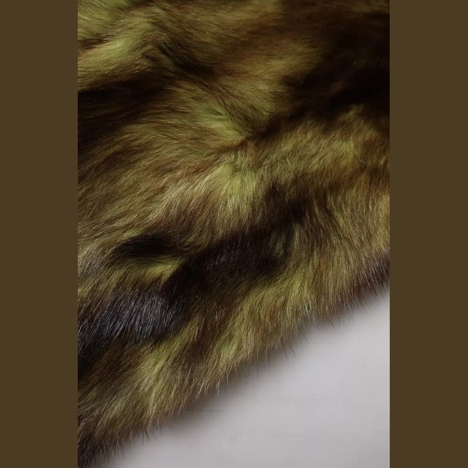 Dolce & Gabbana Multicolor Fur Shawl Neck Wrap Cover Collar Scarf