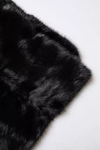 Dolce & Gabbana Black Fur Shawl Neck Wrap Cover Collar Scarf - Eljoys Fashion 