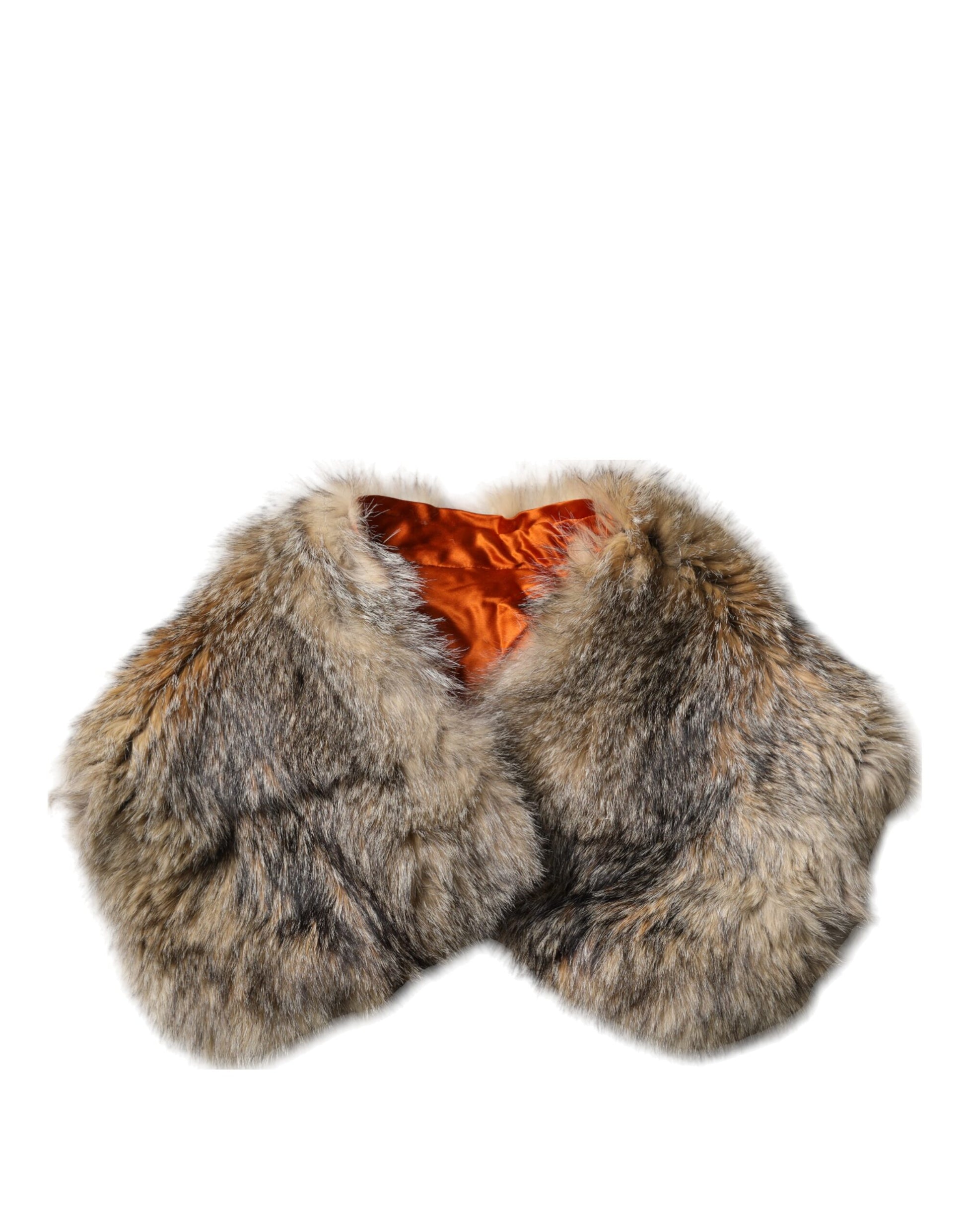 Dolce & Gabbana Brown Fur Shoulder Collar Neck Wrap Scarf Dolce & Gabbana