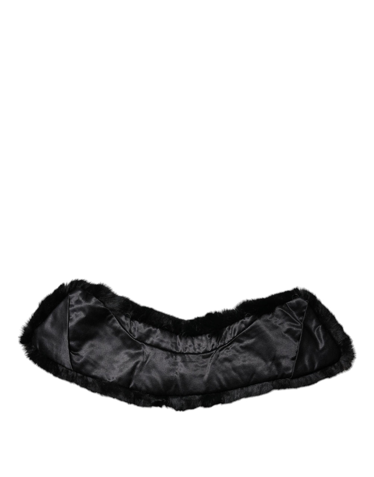 Dolce & Gabbana Black Lamb Fur Collar Women Neck Wrap Scarf - Eljoys Fashion 