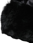 Dolce & Gabbana Black Lamb Fur Collar Women Neck Wrap Scarf - Eljoys Fashion 