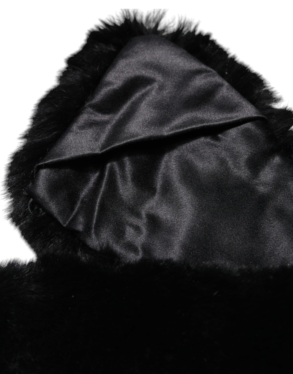 Dolce & Gabbana Black Lamb Fur Collar Women Neck Wrap Scarf - Eljoys Fashion 