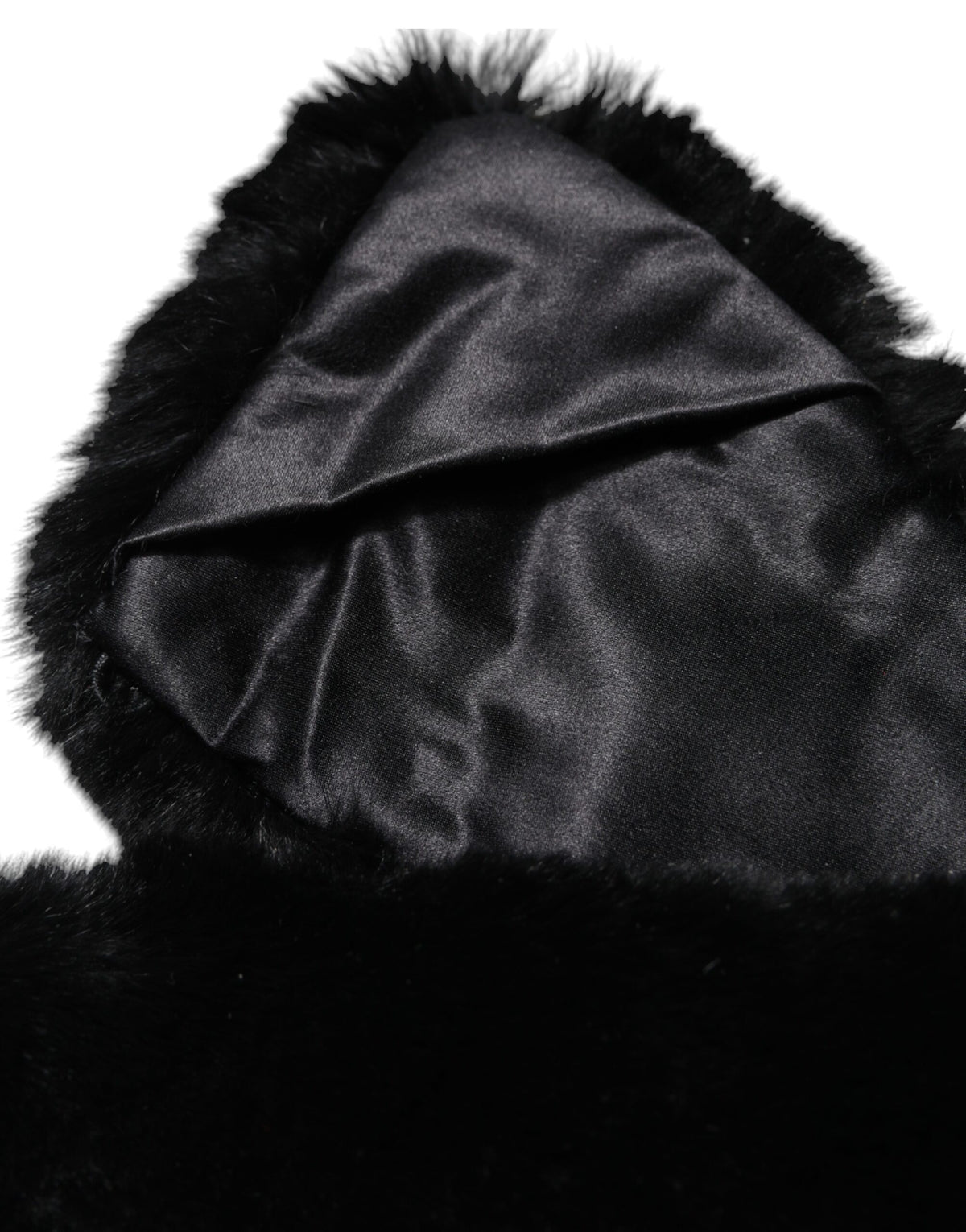 Dolce & Gabbana Black Lamb Fur Collar Women Neck Wrap Scarf - Eljoys Fashion 