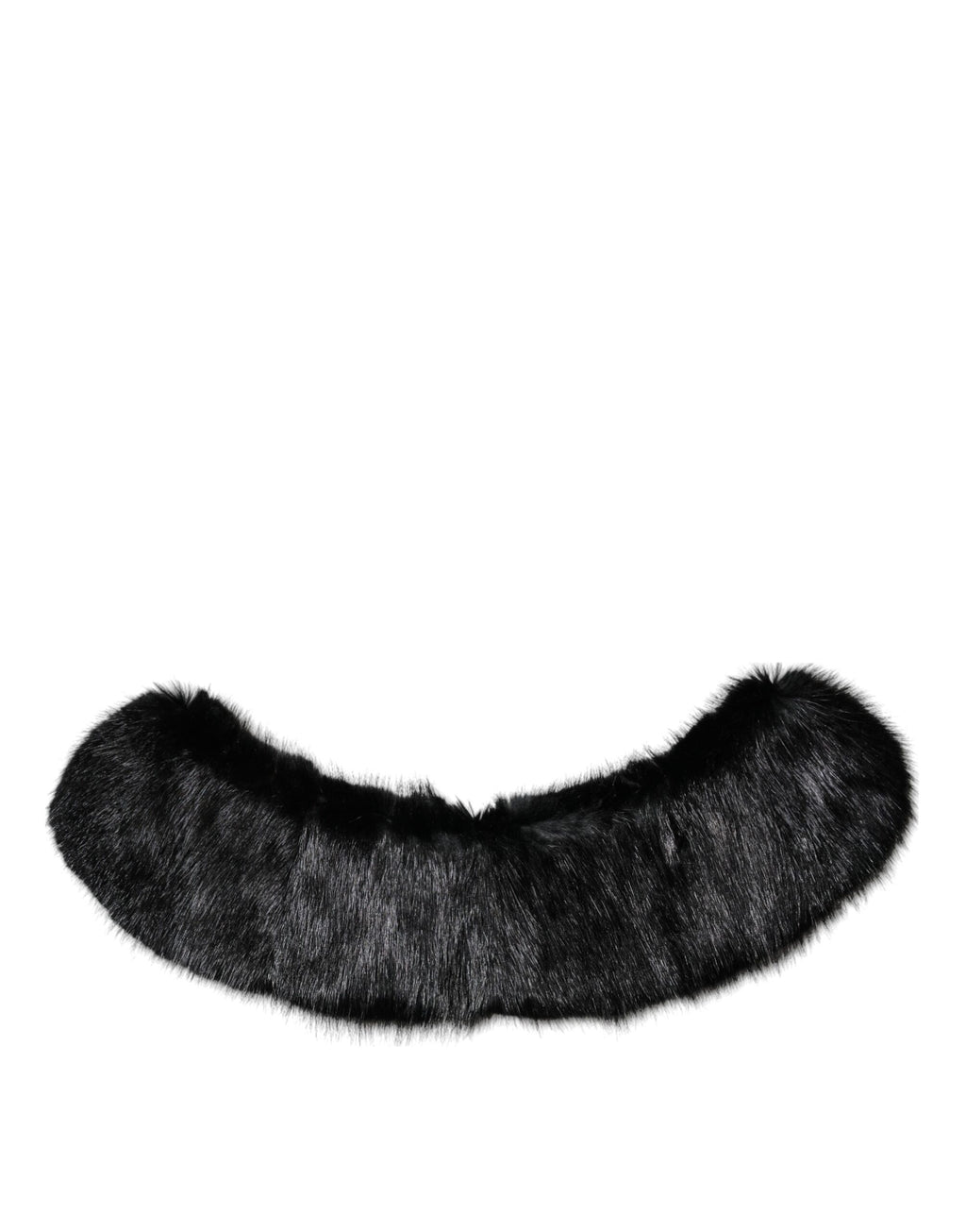 Dolce & Gabbana Black Fur Shawl Neck Wrap Cover Collar Scarf - Eljoys Fashion 
