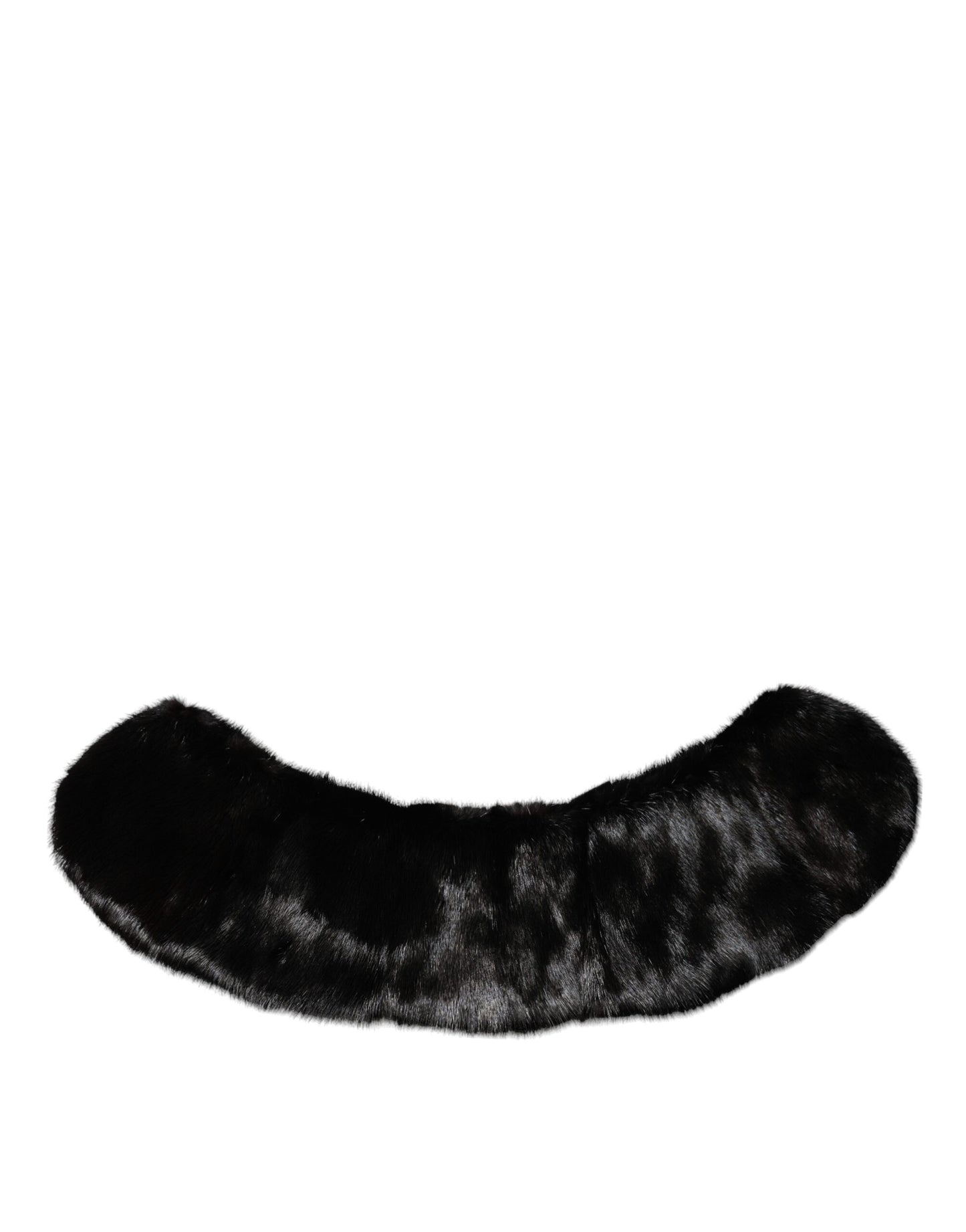 Dolce & Gabbana Black Fur Shawl Neck Wrap Cover Collar Scarf Dolce & Gabbana