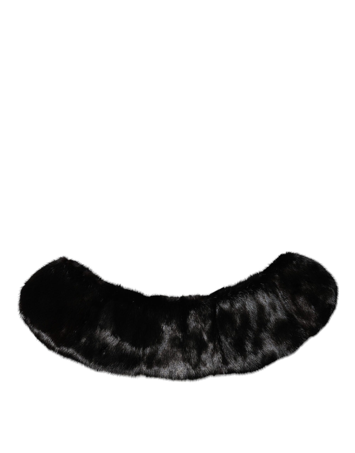 Dolce & Gabbana Black Fur Shawl Neck Wrap Cover Collar Scarf - Eljoys Fashion 