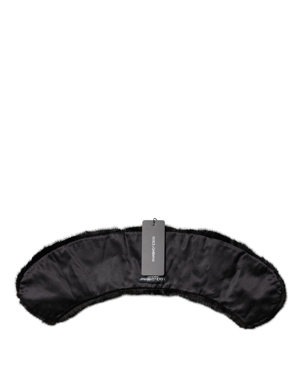 Dolce & Gabbana Black Fur Shawl Neck Wrap Cover Collar Scarf - Eljoys Fashion 