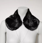 Dolce & Gabbana Black Fur Shawl Neck Wrap Cover Collar Scarf - Eljoys Fashion 