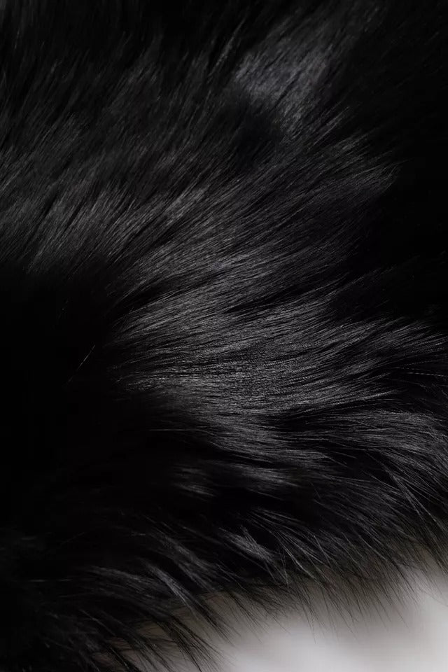 Dolce & Gabbana Black Fox Fur Neck Wrap Warmer Winter Scarf - Eljoys Fashion 