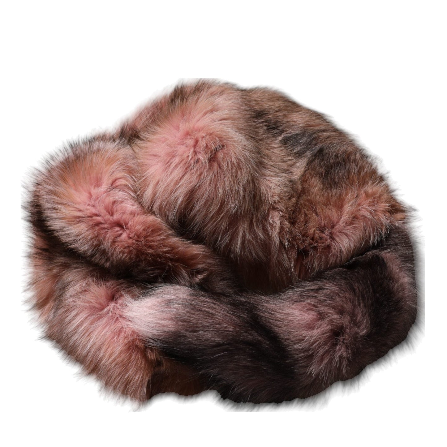 Dolce & Gabbana Pink Frost Fox Fur Neck Warmer Winter Scarf