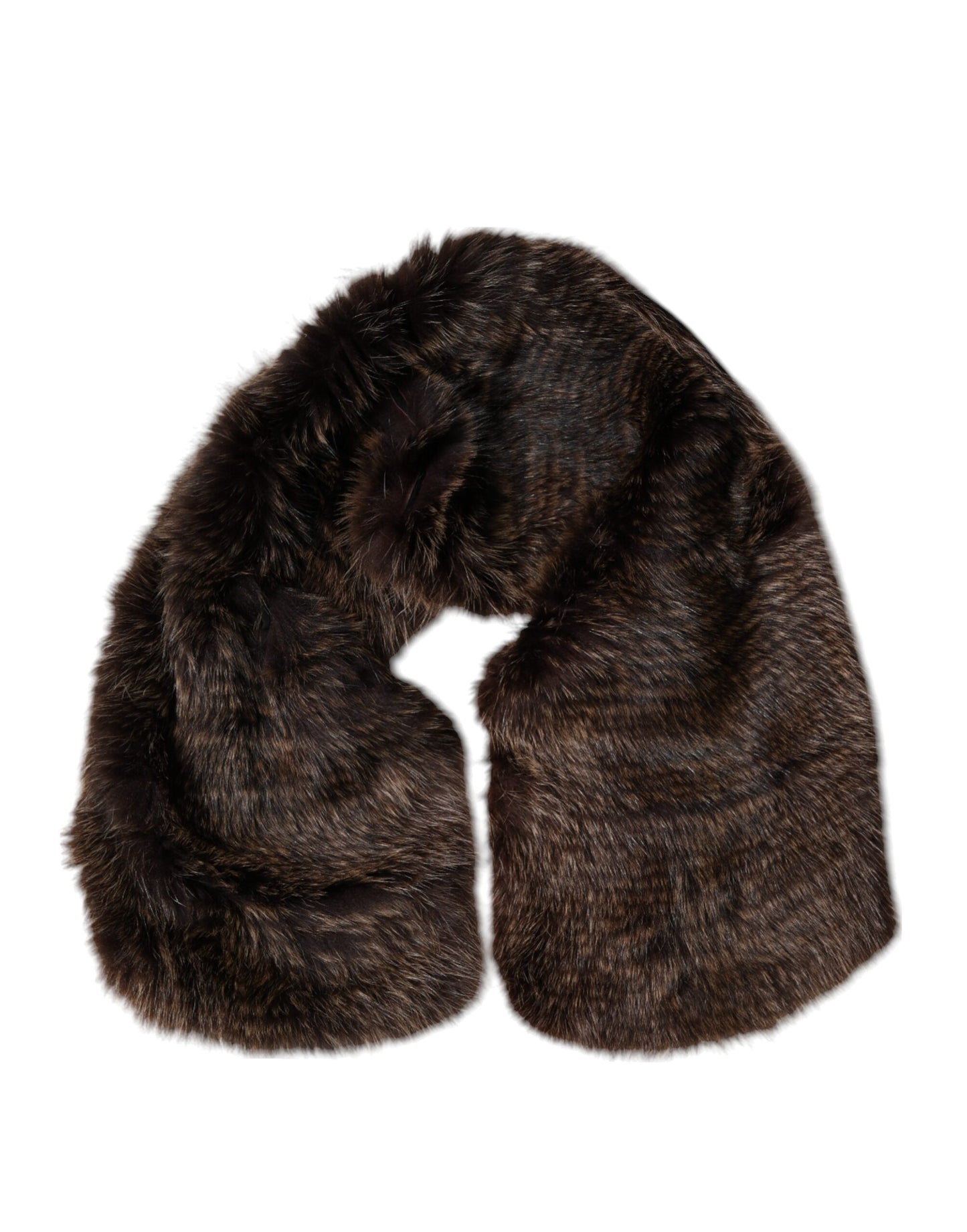 Dolce & Gabbana Brown Raccoon Fur Neck Warmer Winter Scarf Dolce & Gabbana