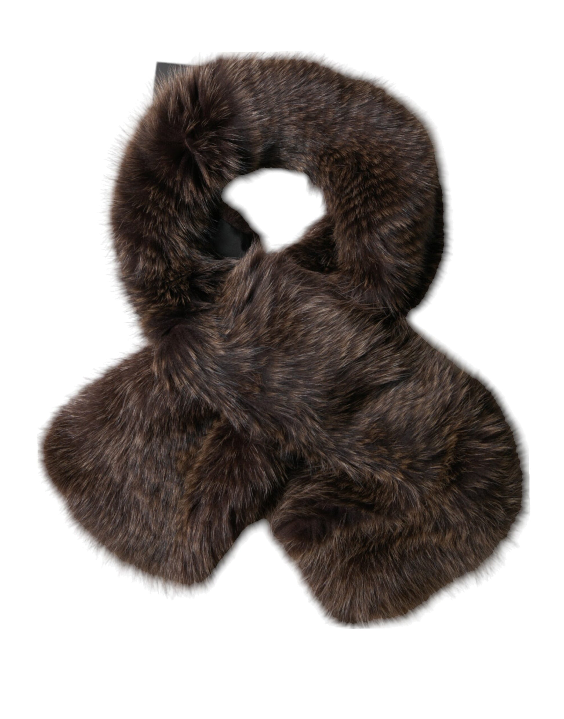 Dolce & Gabbana Brown Raccoon Fur Neck Warmer Winter Scarf Dolce & Gabbana