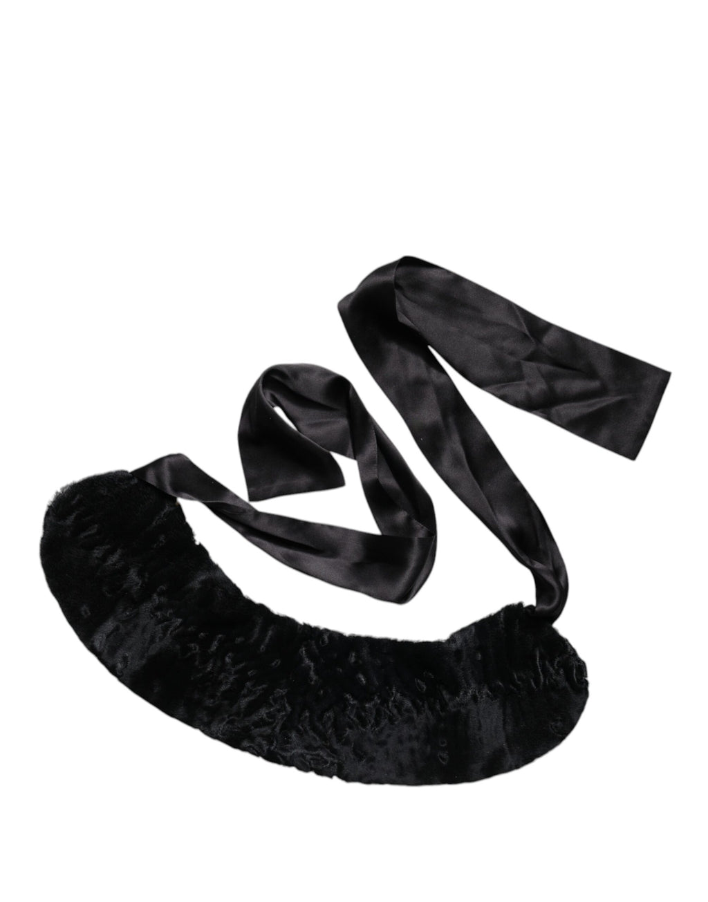 Dolce & Gabbana Black Lamb Fur Women Neck Warmer Winter Scarf - Eljoys Fashion 