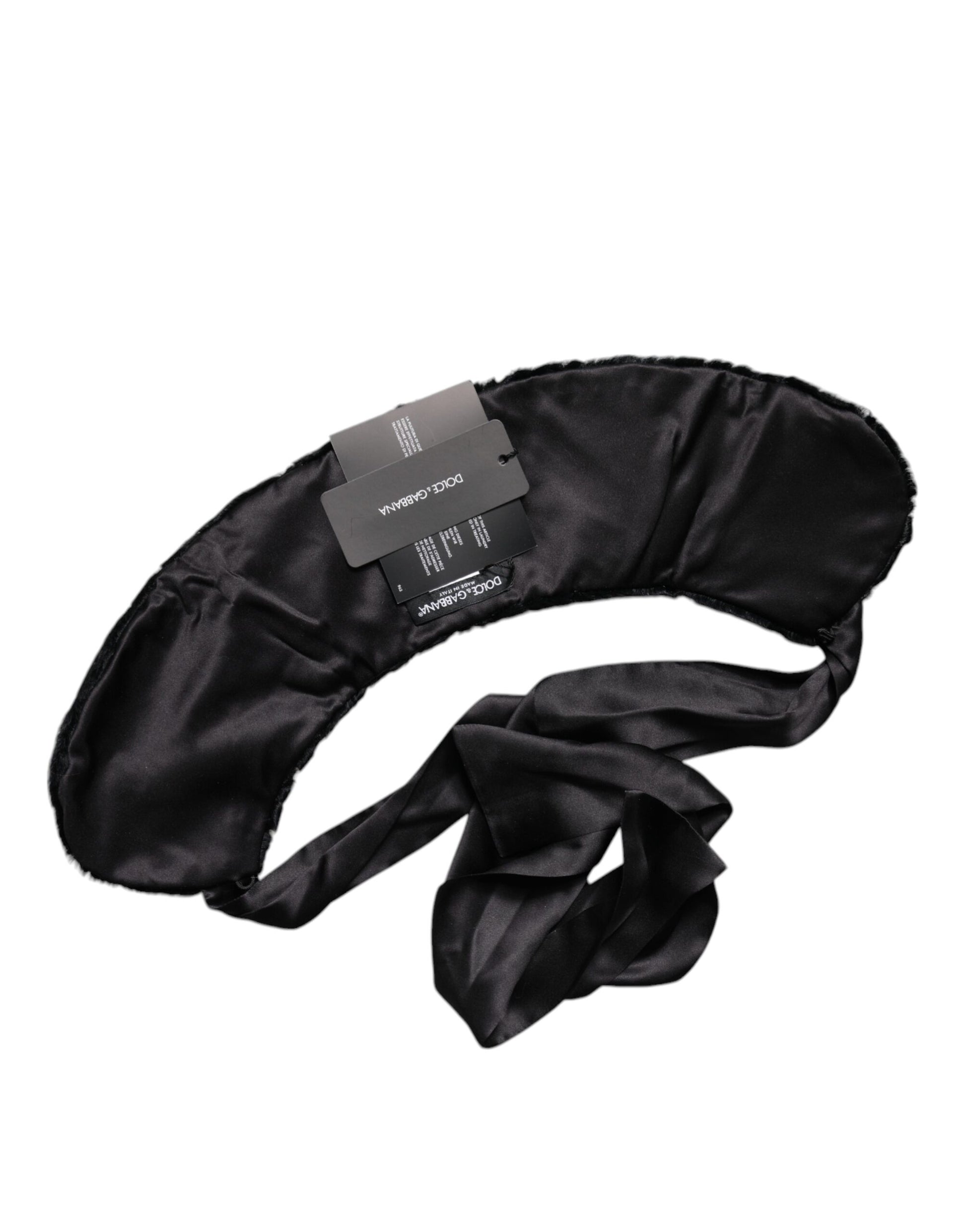 Dolce & Gabbana Black Lamb Fur Women Neck Warmer Winter Scarf Dolce & Gabbana