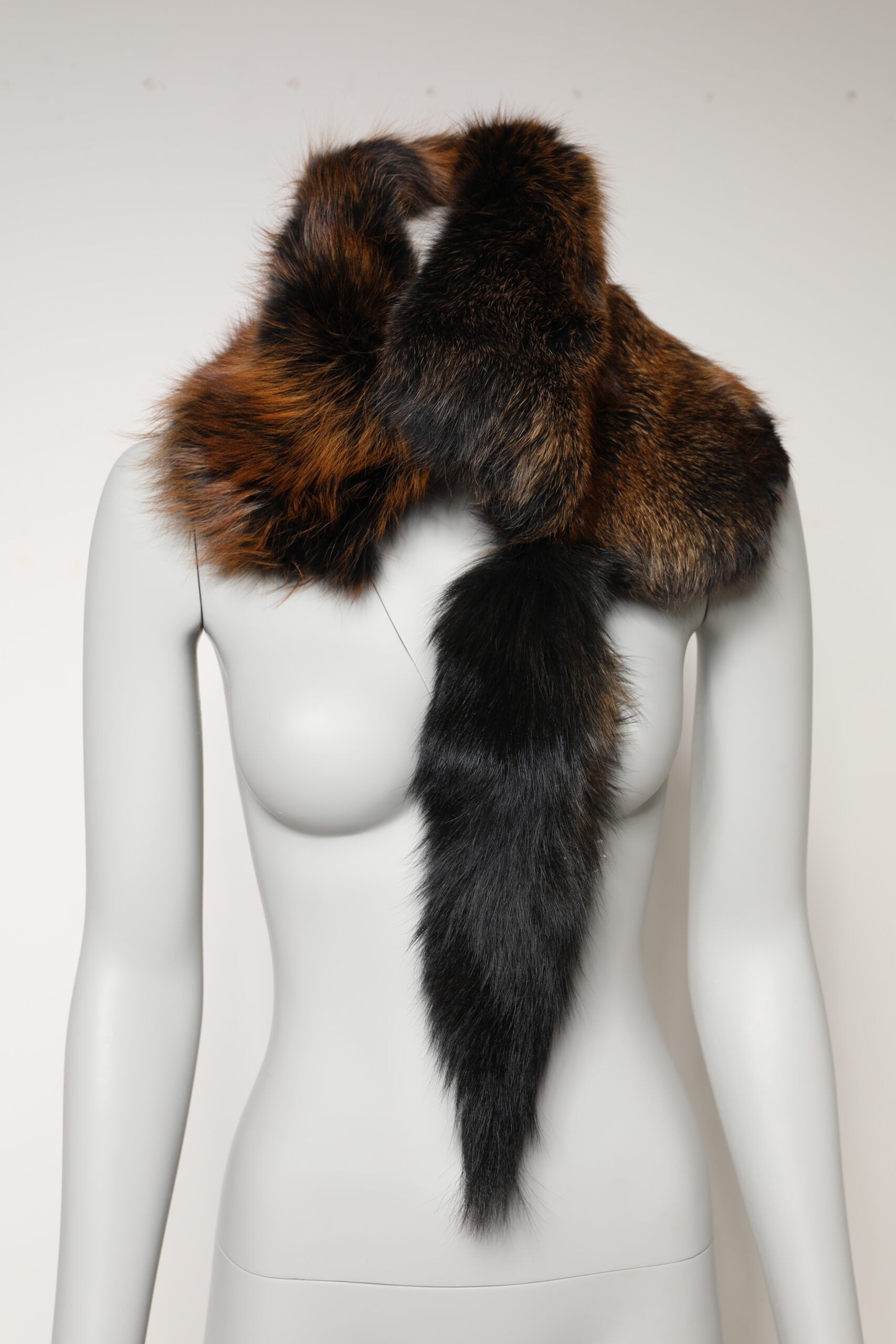 Dolce & Gabbana Brown Red Fox Fur Neck Warmer Winter Scarf Dolce & Gabbana