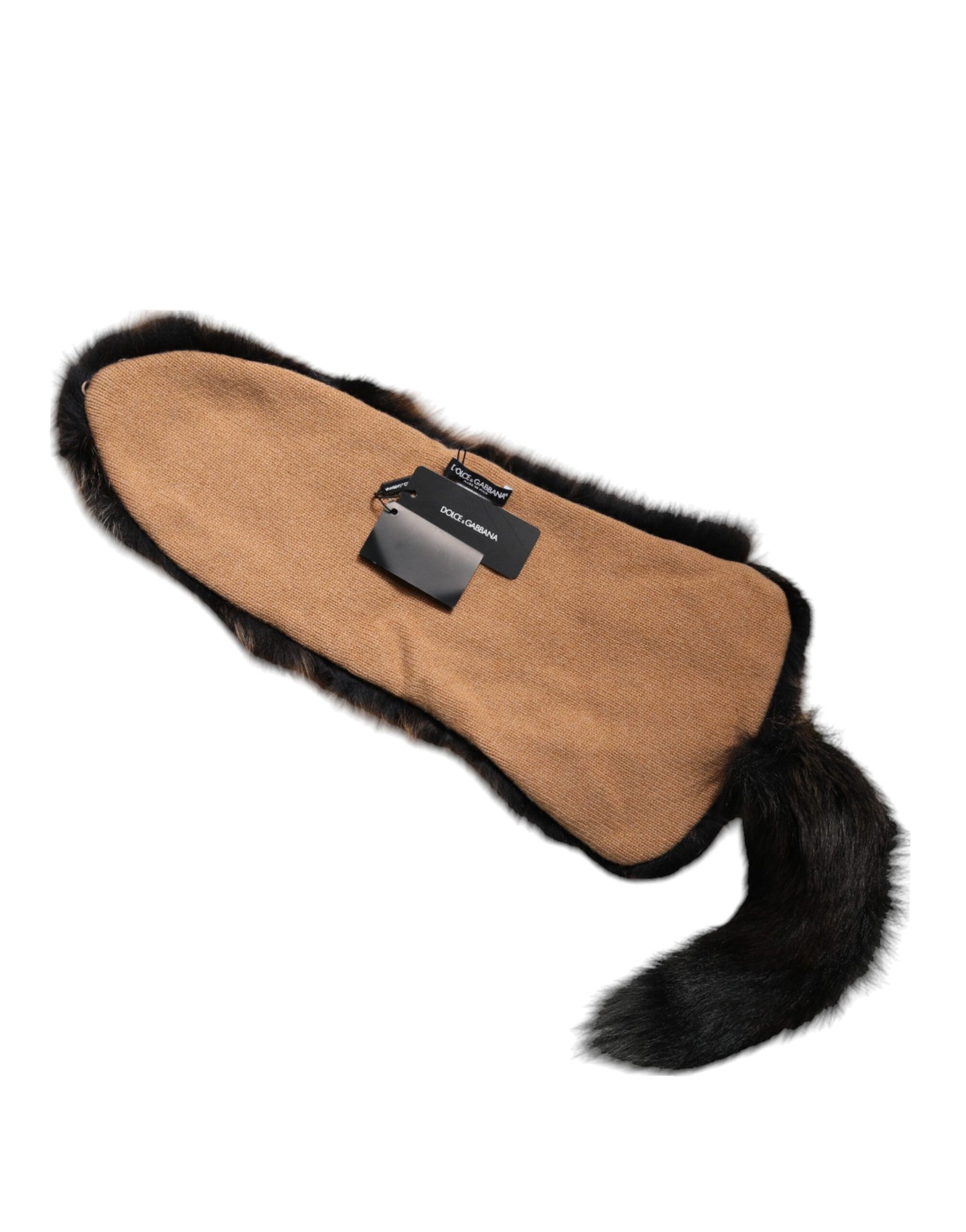 Dolce & Gabbana Brown Red Fox Fur Neck Warmer Winter Scarf Dolce & Gabbana