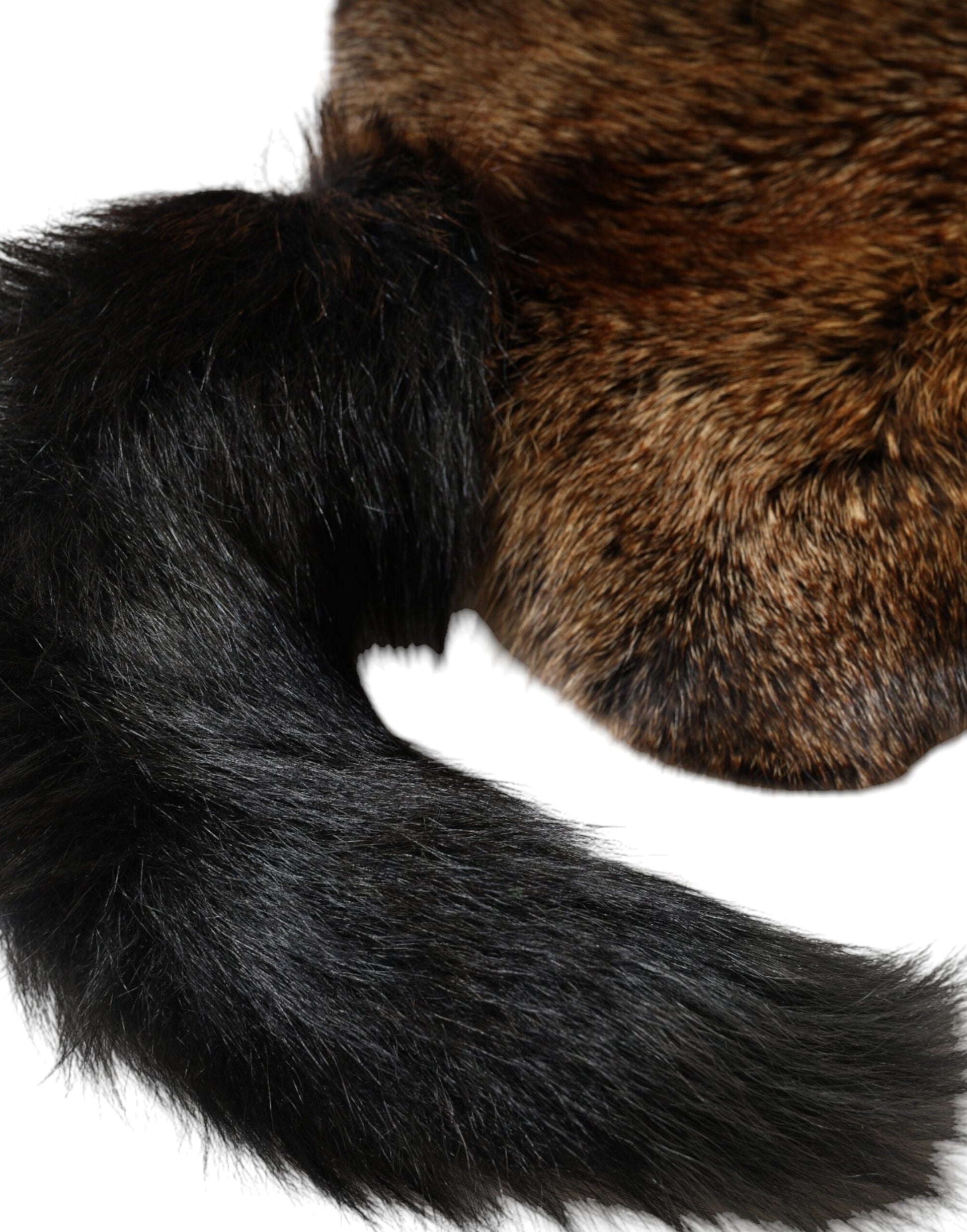 Dolce & Gabbana Brown Red Fox Fur Neck Warmer Winter Scarf Dolce & Gabbana
