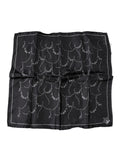 Dolce & Gabbana Black Patterned Silk Handkerchief Scarf - Eljoys Fashion 