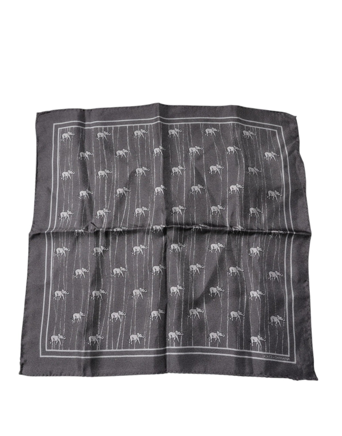 Dolce & Gabbana Brown Elephant Fantasy Handkerchief Scarf - Eljoys Fashion 