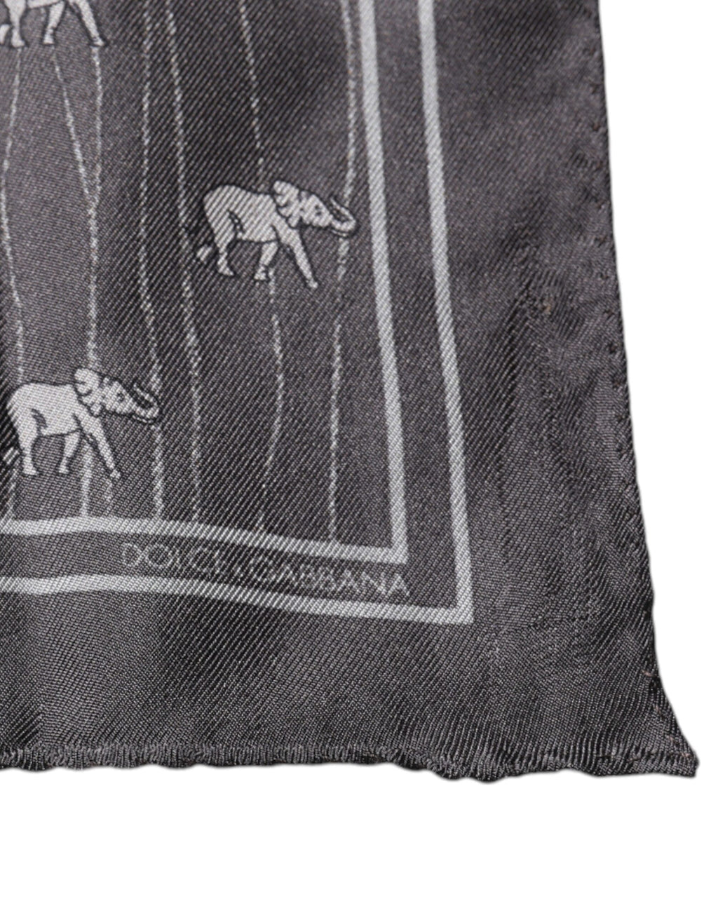 Dolce & Gabbana Brown Elephant Fantasy Handkerchief Scarf - Eljoys Fashion 