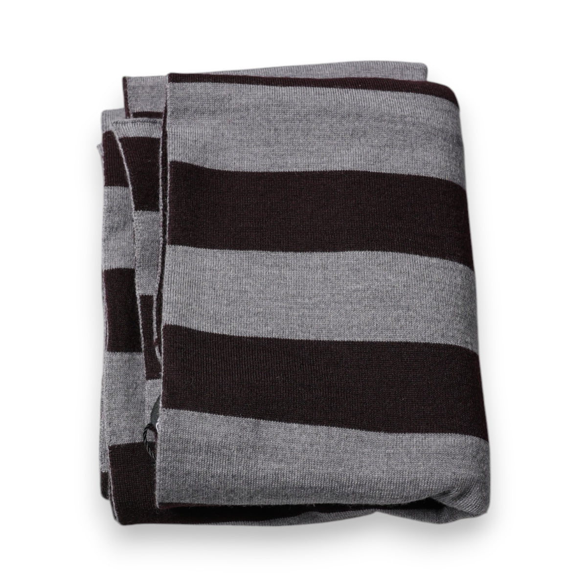 Dolce & Gabbana Black Gray Stripes Wool Neck Wrap Scarf - Eljoys Fashion 