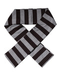 Dolce & Gabbana Black Gray Stripes Wool Neck Wrap Scarf - Eljoys Fashion 