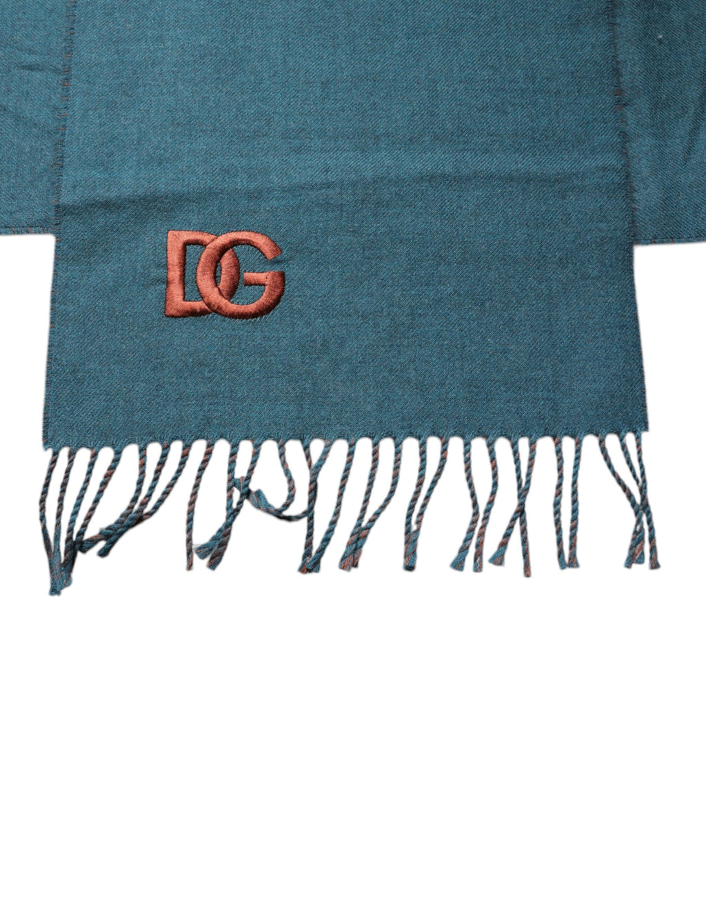 Dolce & Gabbana Blue Green Wool Fringes Wrap Shawl Scarf - Eljoys Fashion 