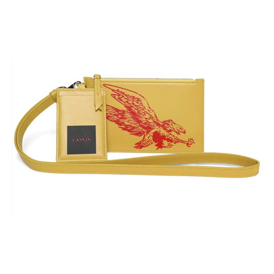 Lanvin "Sunshine Yellow Leather Men Wallet" Lanvin