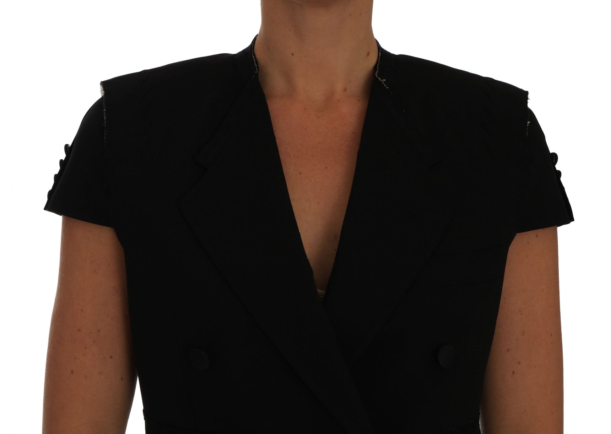 Dolce & Gabbana Black Short Croped Blazer Jacket Dolce & Gabbana