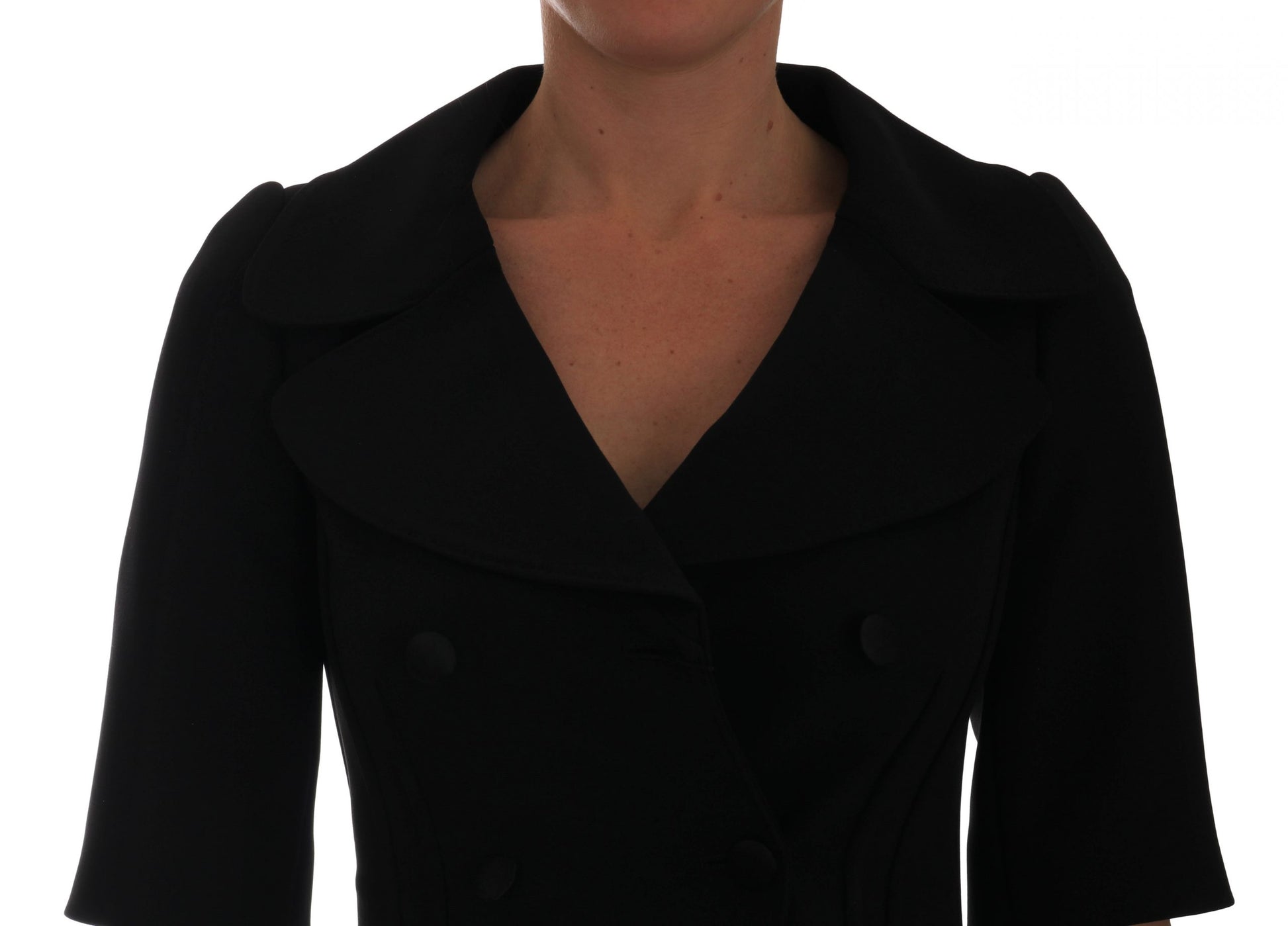 Dolce & Gabbana Black Short Croped Jacket Blazer Dolce & Gabbana